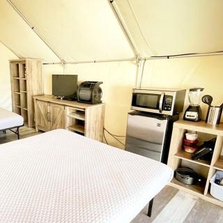 Fun Glamping Destination for All: Luxurious Safari Tent on the San Marcos River near Kingsbury, Texas -  - 2