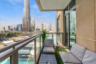 Durrani Homes - Minimal Luxe 3BR with Burj Khalifa and fountain view - third room without partition - 0