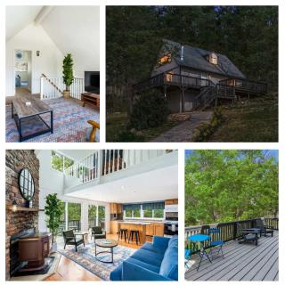 Hot Tub, Wraparound Deck, & WiFi at Chalet Cabin - 0