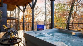 Indoor Pool Hot Tub Vols Spirit with Sweeping Mountain Views Smokeys Den by AvantStay - 0