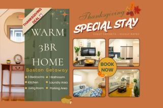 80-3 3BR Boston - Charming Apt near Dorchester Center - 0