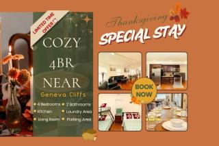 988 - 2 4BR Boston Cozy Getaway near Geneva Cliffs - 0