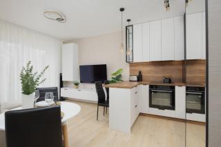 Green Apartment in Warsaw with Parking, Bathtub and Desk for Remote Work by Noclegi Renters - 3