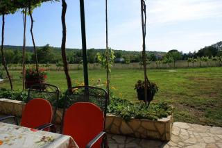 Freistehendes Ferienhaus mit traditionellem Steingrill im weitläufigen, grünen Garten - 2