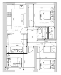 "Cosmo" - 3 Bedrooms Apartament - 1