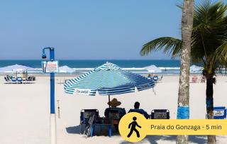 Moderno no Gonzaga a 400m da praia com AC - 9
