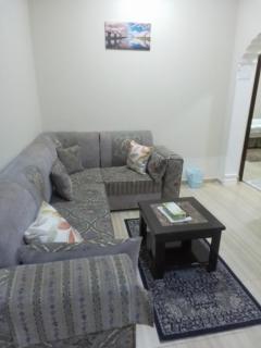 جناح فاخر غرفة نوم وصاله تلفزيون ومطبخ لشخصين بالغين - 0