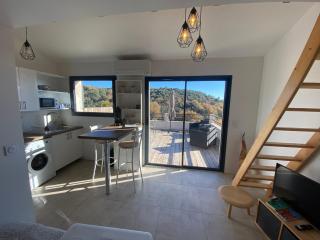 Studio au calme, grande terrasse avec vue vallée - 5