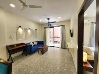 Central Candolim 1BHK Apartment Bright Living, TV & Kitchenette - 7
