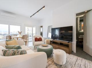 Acropolis view 2BD top floor next to tram and port - 9