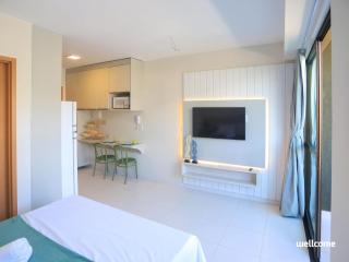 Flat LIPE MURO ALTO lindo e equipado a poucos metros da praia localizado em condomínio clube completo perfeito para a família - 7