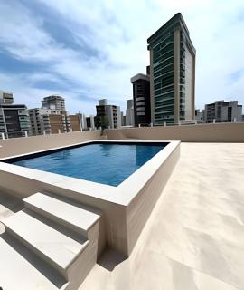 Apartamento Novo a 430 Metros da Praia com Piscina e Churrasqueira - 1