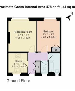Zone 1 Modern Hoxton Home Kitchen, Living, Bedroom - 9