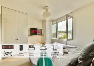 Marquette Maison Design, 2 chambres, jardin et parking gratuit, proximité vieux Lille, - 8