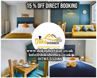 Pottery House - Stoke on Trent -Free parking - Central Location - Sleep 8 - 2