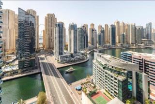 Luxury 1 Bedroom Marina View, Sleeps 5, 1 Min to Metro - 0