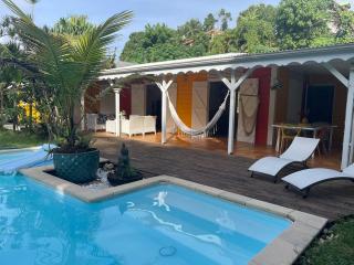 Colorful house with pool and garden - 0