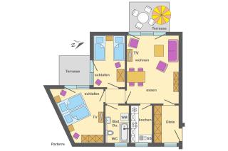 Ferienpark Freesenbruch Wohnung 1 1 - Seestern - 2