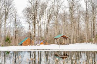 Secluded 2BR Cabin w Hot Tub, Pond, Trails, WiFi - 4