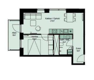 Lovely 1-BR w a balcony in Ørestaden - 143 - 1