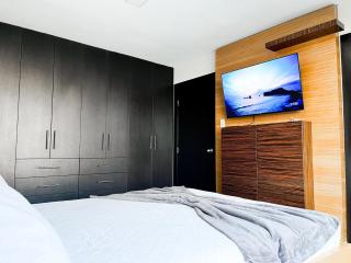 Piscina con Bbq en Villa privada cerca de centros comerciales con 3 habitaciones, 5 Camas, seguridad 24-7 - 2