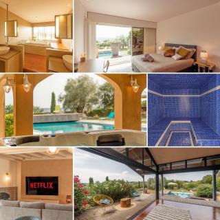 La Villa Bleue, avec Hammam, Piscine et Jacuzzi - 9