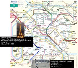 Chatillon Plus Citea Express Chambre chez l habitant Chatillon métro pour nuitée avec accès direct Paris centre et Espace limité en journée Paris sans nuitée accès limité 9h00-18h00 dépôt bagage - 0
