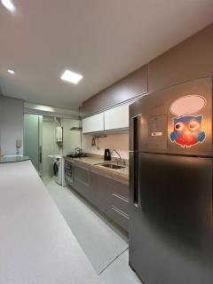 Apto novo, 2 quartos, quadra praia em Santos. - 2