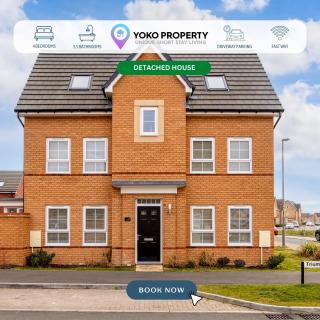 Detached House in Brooklands - Prime Location - Driveway Parking, Self-Check-In, Fast WiFi and Smart TV by Yoko Property - 0