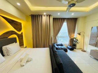 Elysium Tower Studio by DWT Apartments Kitchen & City View - Islamabad - 5