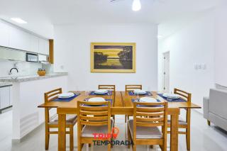 Apartamento espaçoso com ar condicionado e Wi-fi, a 100 metros da praia - Edifício Estoril - 1