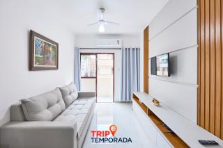 Apartamento espaçoso com ar condicionado e Wi-fi, a 100 metros da praia - Edifício Estoril - 2