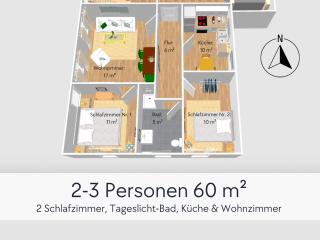 GRÄFIN AMALIA - Apartment in der Hinterburg in Schlitz - direkt an der "Größten Kerze der Welt" - 2 Schlafzimmer - mit Aufzug, Parkplatz, E-Ladestation & Garten - Hunde willkommen - 2