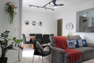 2 Quartos com Varanda sendo 1 Suíte, Cozinha completa, Vista Mar - Condomínio Frente Mar, Lazer completo com Piscina coberta e aquecida, Estacionamento, Portaria 24h - Apto indicado para Grupos, Famílias e Hóspedes a Trabalho, Praia da Guilhermina - 8