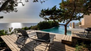 Villa Nettuno panoramic pool villa with patio above the sea - 0