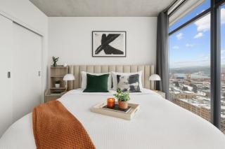 Rare Panorama North Shore Mountains Harbour from this 2-Bedroom - 1