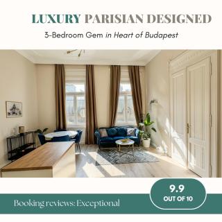 Luxury Parisian Designed 3-Bedroom Gem in Heart of Budapest - 0