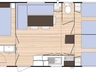 Mobil-home 30m² pour 6 pers. avec Terrasse - API-1-52-961 - 2