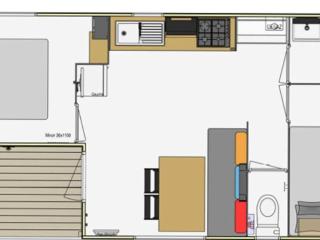 Mobil home confortable avec terrasse, 2 chambres - API-1-52-1006 - 2