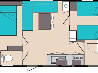 Mobil home avec terrasse à Mauléon-Licharre - API-1-52-1096 - 2
