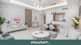 StayShort - 3 Bedroom Apartment in Sterling West with Full Burj Khalifa Views - 0