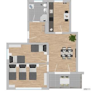 STB111 gemütliche Monteurwohnung - 2