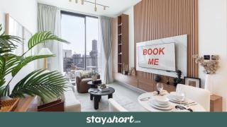 StayShort - JVC 1 bed Sleeps 4 with Private Balcony - 0