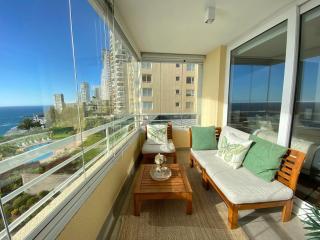 Departamento en Reñaca con vista al mar, piscinas y parrilla - 4
