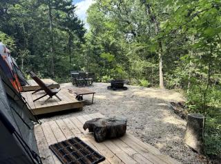 Peaceful Camping Tent Retreat with Fire Pit & Starry Skies near Honey Grove, TX - 3