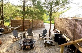 Luxury Safari Tent with Outdoor Clawfoot Tub and Firepit, Near Honey Grove, Texas - 7