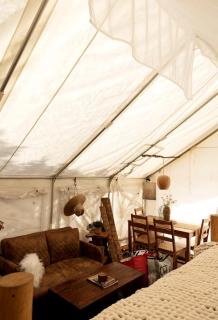 Luxury Safari Tent with Outdoor Clawfoot Tub and Firepit, Near Honey Grove, Texas - 4