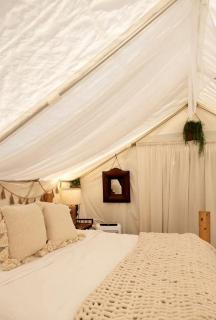 Luxury Safari Tent with Outdoor Clawfoot Tub and Firepit, Near Honey Grove, Texas - 3