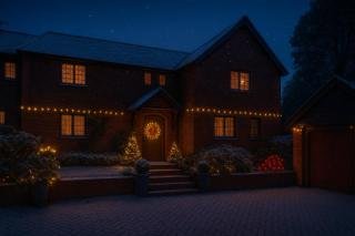 Traditional English house for magic Christmas time - 0