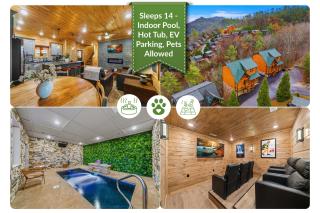 Sleeps 14 - Indoor Pool, Hot Tub, EV Friendly Parking, Scenic Views & Close to Dollywood - 0